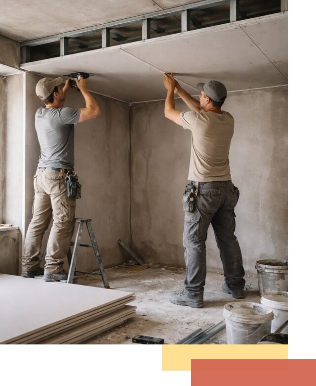 Короб из гипсокартона на потолке под ключ в Ленинске-Кузнецком