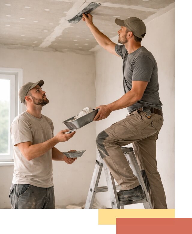 Шпаклевка потолка из гипсокартона в Ленинске-Кузнецком качественно и быстро