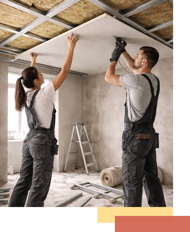 Звукоизоляция потолка из ГКЛ в Ленинске-Кузнецком профессионально и надежно