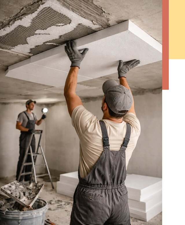 Утепление потолка пенопластом в Ленинске-Кузнецком от 4599 руб/м2 — недорого и быстро | ОТДЕЛОЧНИК-Лнн