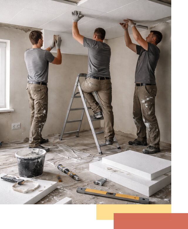 Утепление потолка пенопластом в Ленинске-Кузнецком быстро и качественно