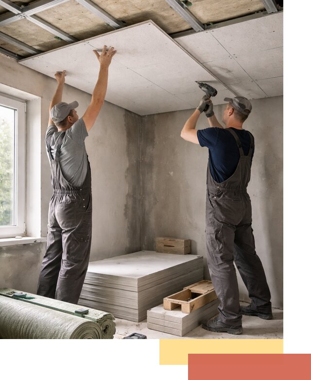 Шумоизоляция потолка панелями ЗИПС в Ленинске-Кузнецком